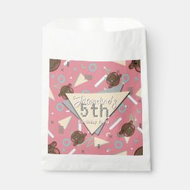 Sacolinha Retro 80's Pink Baby Hippo Birthday