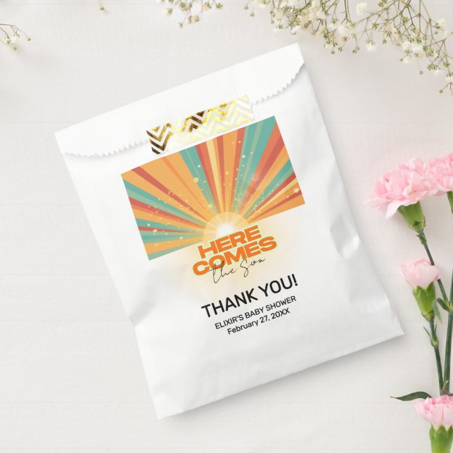 Sacolinha Retro Aqui Vem O Chá de fraldas Filho (Selado)