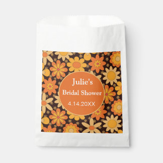 Sacolinha Retro Groovy vintage Floral Laranja amarelo person