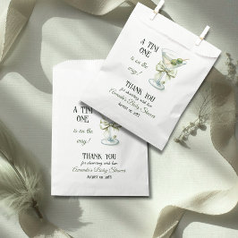 Sacolinha Retro Minimalist A Tini One Martini Baby Shower