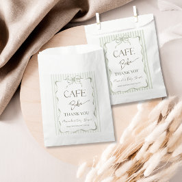 Sacolinha Retro Neutral Bow Cafe Bebe Coffee Baby Shower