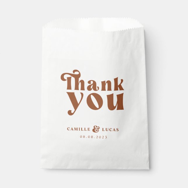 Sacolinha Retro Terracotta Favorecer Bolsas (Frente)