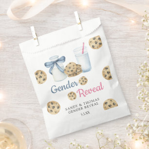 Sacolinha Revelação de Gênero de Leite e Biscoitos Aquarela