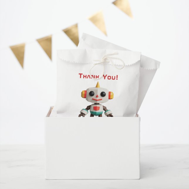 Sacolinha Robôs Crianças Personalizáveis (Festa)