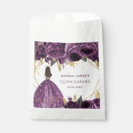 Sacolinha Rojão Floral Roxo Princesa Quinceanera  
