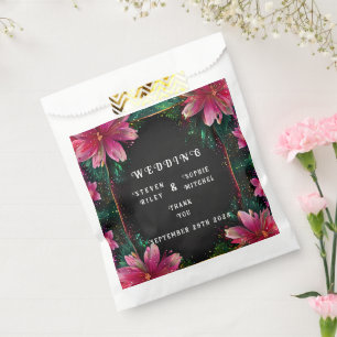 Sacolinha Romance Brilhante: Um Tema De Casamento Floral De 