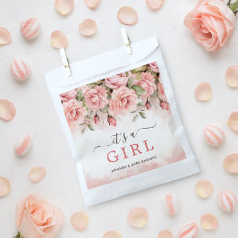 Sacolinha Rosa de Lâmpada Aquarela É um Chá de fraldas