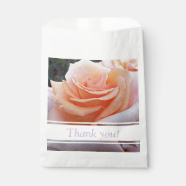 Sacolinha Rosa Laranja Floral Obrigado