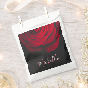 Sacolinha Rosa vermelha monográfica personalizada fotografia