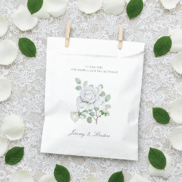 Sacolinha Rosa White Floral Botânica Favor Bag