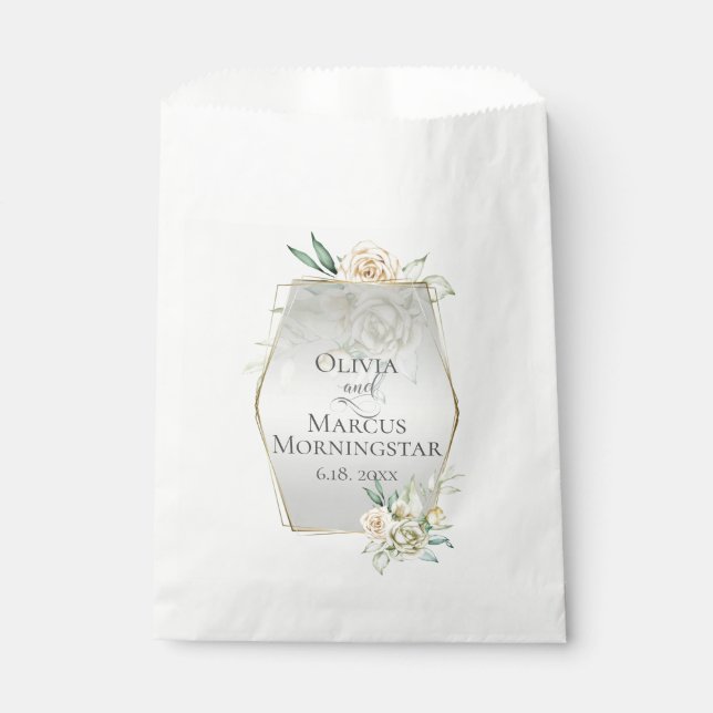 Sacolinha Rosas de Aquarela Amarelo-claro do Flores para cas (Frente)