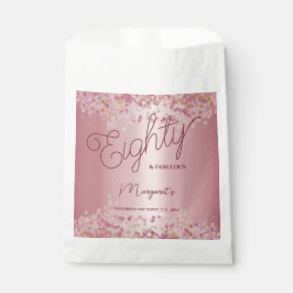 Sacolinha Rose Gold 80th Birthday Party 