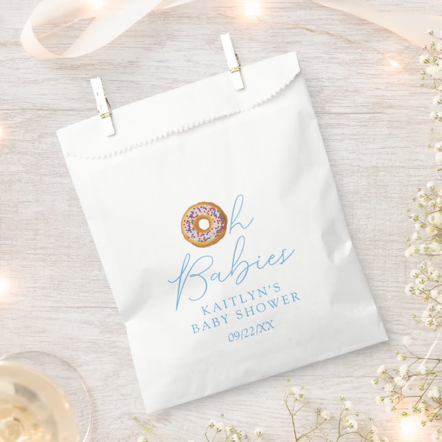 Sacolinha Rosquinha de bebês, Chá de fraldas de gêmeos gêmeo (Cortado)