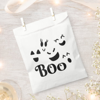 Sacolinha Rosto de Fantasma Caprichoso de Halloween "Boo" Pr