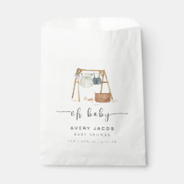 Sacolinha Roupas de Chá de fraldas de Boho Minimalistas Neut