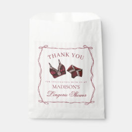 Sacolinha Roupas Íntimas Borgonha Chuveiro Despedida de Solt