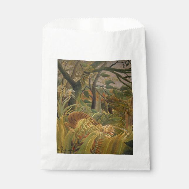 Sacolinha Rousseau Arte Tropical de Tigres (Frente)