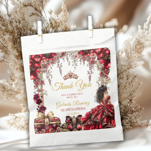 Sacolinha Royal Azul Dourado Tiara Floral Quinceañera