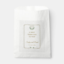 Sacolinha Royal Dourado Crest Lush Greenery Casamento Obriga