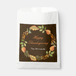 Sacolinha Rustic Autumn Fall Leaves Square Thanksgiving 