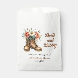 Sacolinha Rustic Boots and Bubble Western Chá de panela