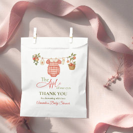 Sacolinha Rustic Clothesline Apple Locally Grown Baby Shower