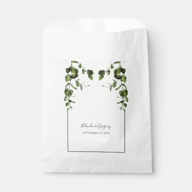 Sacolinha Rustic Eucalyptus deixa casamento (Frente)