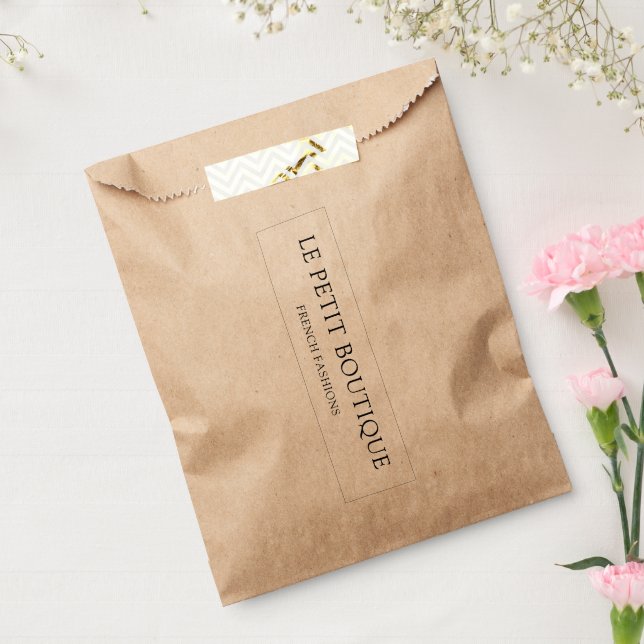 Sacolinha Rustic Kraft Business Name Boutique Professional (Selado)