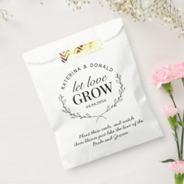 Sacolinha Rustic Let Love Cresce Seed Casamento