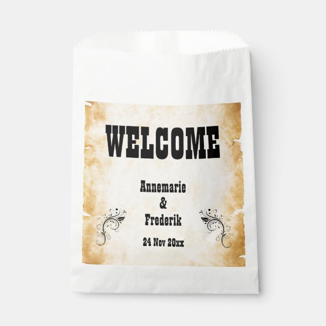 Sacolinha Rustic, Parergaminho Vintage (Frente)