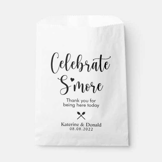 Sacolinha Rustic S’more Love Weding Bag Favorito (Frente)