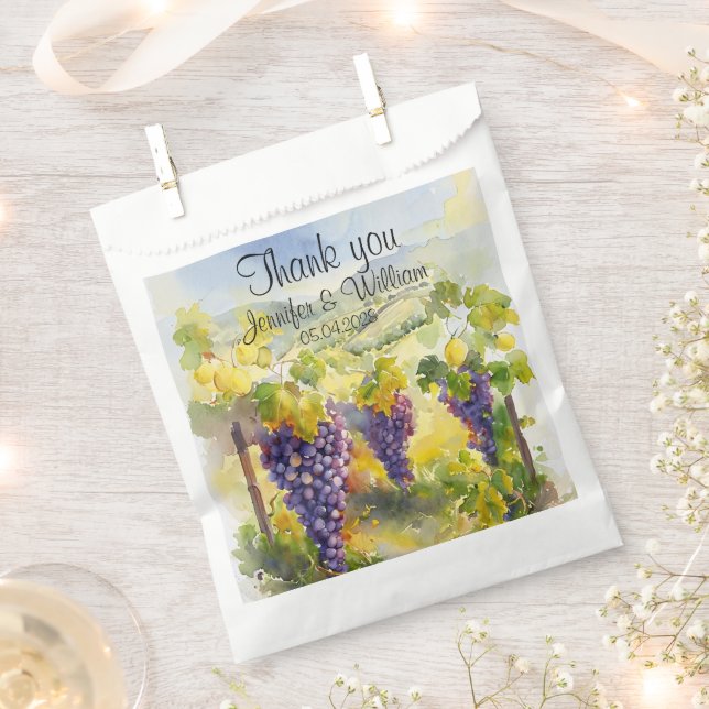 Sacolinha Rustic Vineyard Grapes Lemons Italy Wedding   (Cortado)