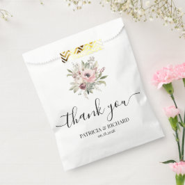 Sacolinha rustic watercolor floral bouquet