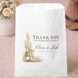 Sacolinha Rustic Western Cowboy Boots Baby Shower Thank You