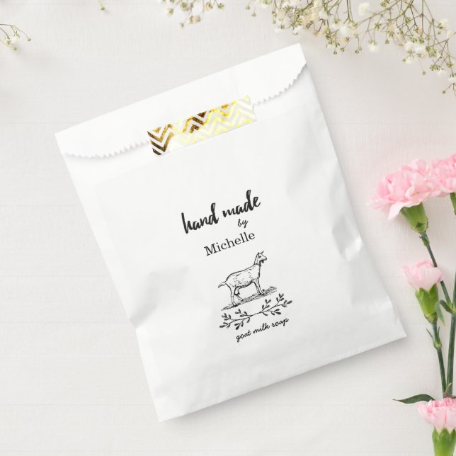 Sacolinha Sabonete Personalizado de Leite de Cabra Artesanal (Selado)