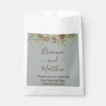 Saca de Favor de Casamento Cinza Elegante de Inver