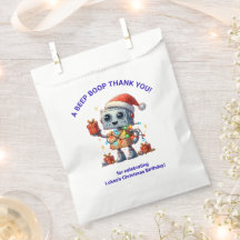 Saca de Favor de Natal de Robô / Editável
