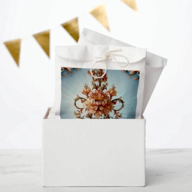 Sacolinha Saca Favour Rosa Barroca (Favor Bag Dimensions: 5.75”x8” sold in sets of 50. )