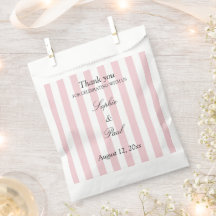 Sacas de Favor de Casamento Elegantes Listras Rosa