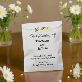 Sacolinha Sacas de Favor de Casamento Preto e Branco