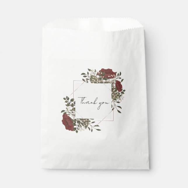 Sacolinha Saco branco floral (Frente)