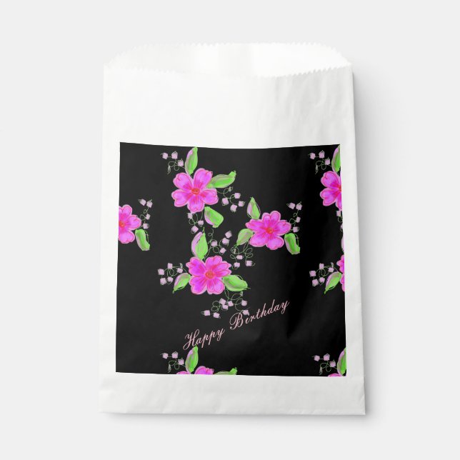 Sacolinha Saco cor-de-rosa brilhante de cozinha de papel (Frente)