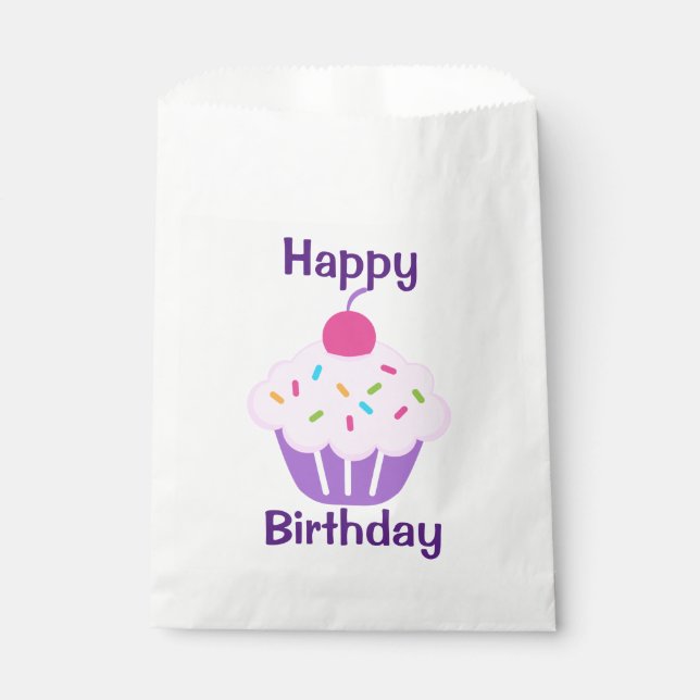 Sacolinha Saco/Cupcake de Favor Branco (Frente)