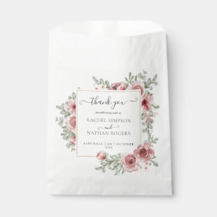 Sacolinha Saco de Agradecimento de Casamento em Rosa Poeiren