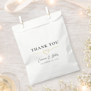 Sacolinha Saco de Agradecimento de Casamento Minimalista Ele