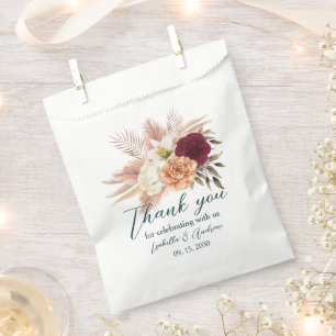 Sacolinha Saco de Agradecimento para Casamento Floral Esmera