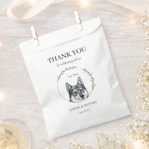 Sacolinha Saco de Agradecimento Simples de Casamento Husky