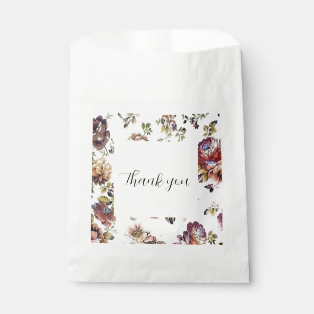 Sacolinha saco de design floral (Frente)