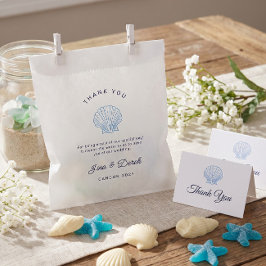 Sacolinha Saco de Favor Azul de Agradecimento de Casamento n