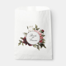 Sacolinha Saco de Favor Bouquet de Peônia Burgundy & Blush